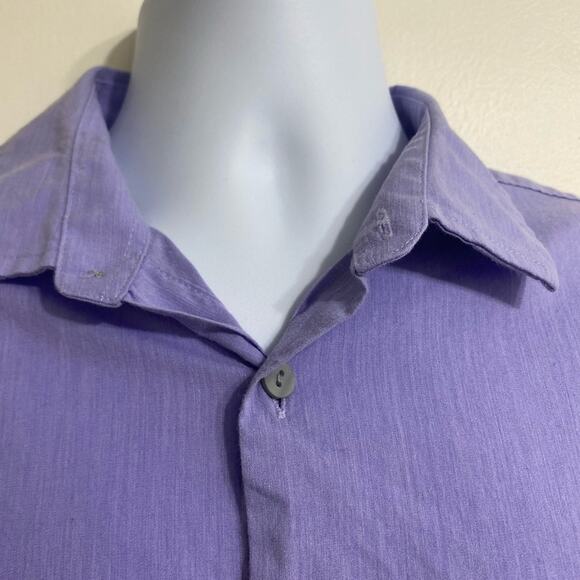 Alfani Purple‎ Dress Shirt Classic Collar Lightweight - Picture 4 of 6